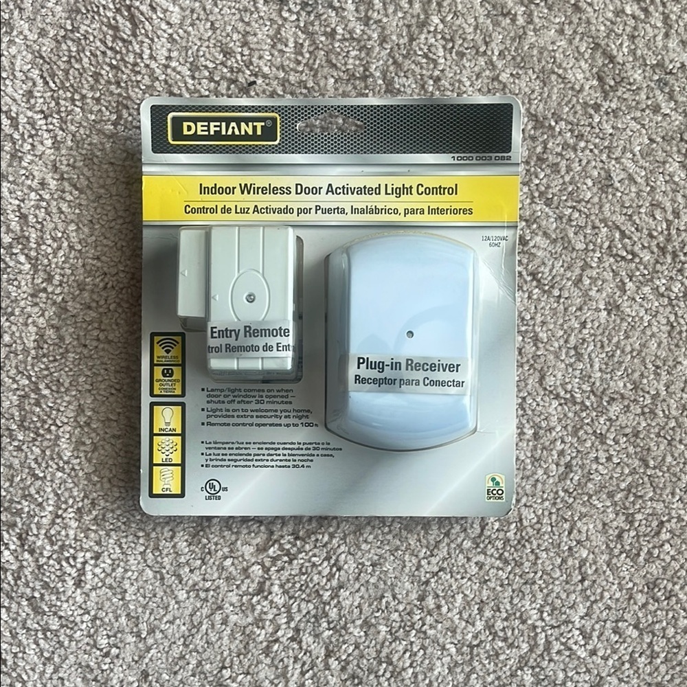Defiant Indoor Wireless Door Activated Light Control